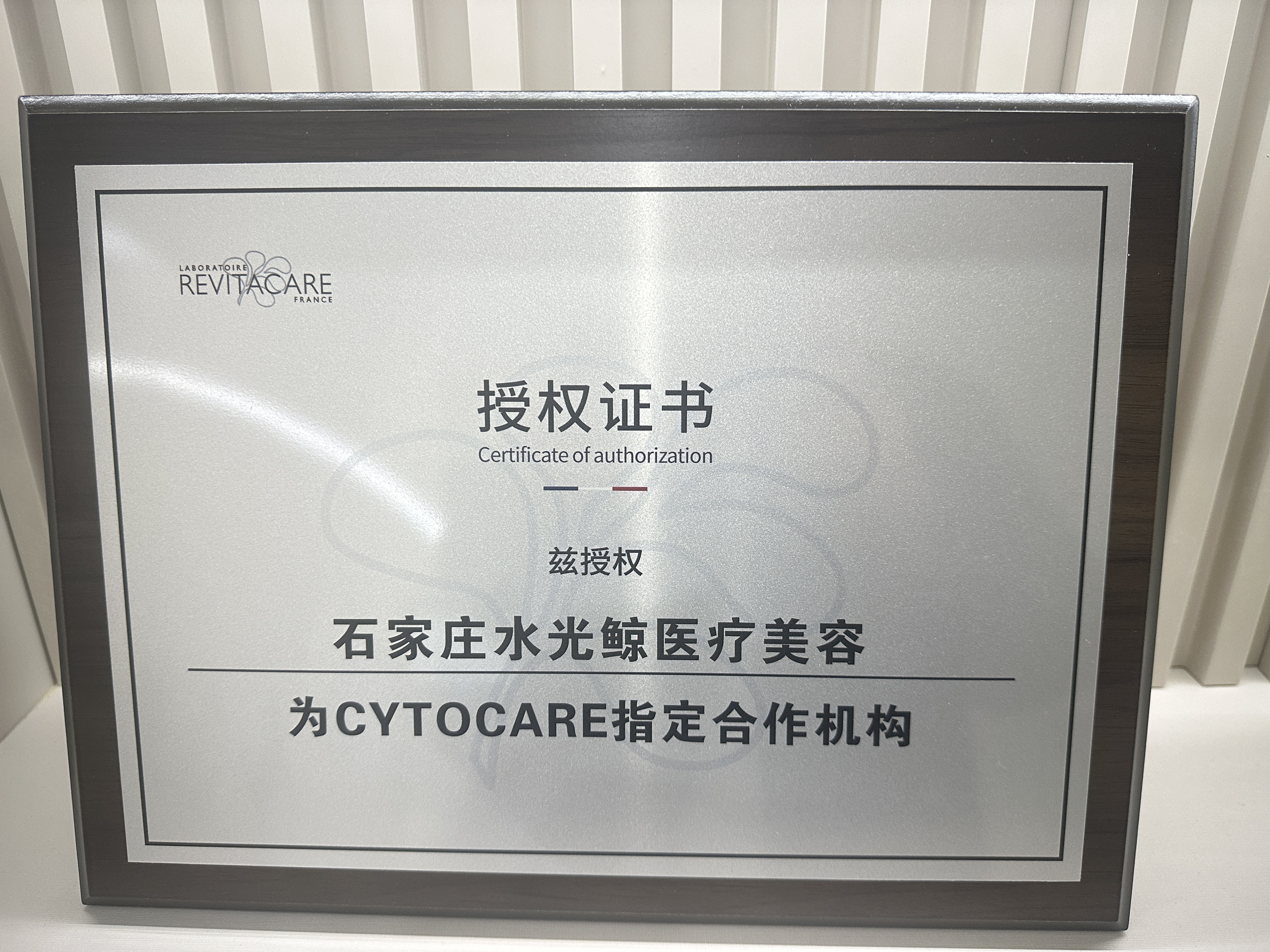 石家庄水光鲸医疗美容厂商授权证书（1）